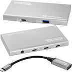 Plugable 5-in-1 Thunderbolt 4 Hub, Single 8K or Dual 4K Display, 4K HDMI by Plugable