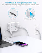 Surge Protector Power Strip 15 Ft Long Cord, HANYCONY Extension Cord 15 Feet - Image 7