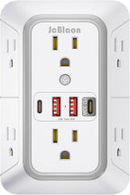 JcBlaon Surge Protector Outlet Extender 6 Outlet Extender by JcBlaon