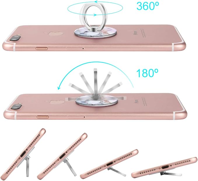 Bonoma Cell Phone Ring Holder Stand, 360 Rotation 3-Pack Universal Smartphone - Image 3