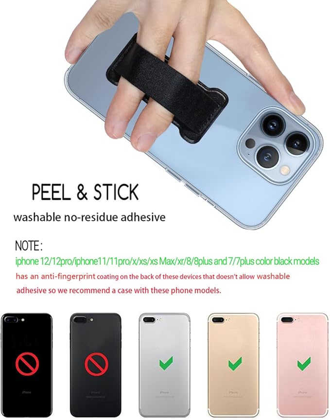 Phone Grip Strap Holder for Hand, Universal Finger Strap Phone Holder, Finger - Image 8