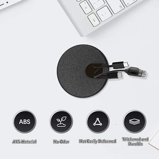 2 Pcs Desk Grommet 1.5Inch, ABS Plastic Desk Hole Cover, U-Shaped Desk Wire - Image 6