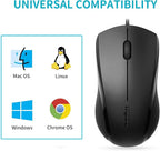 Rapoo Silent Wired Mouse, 1000 DPI 5ft Cord Quiet Button Optical Computer Mouse - Image 4