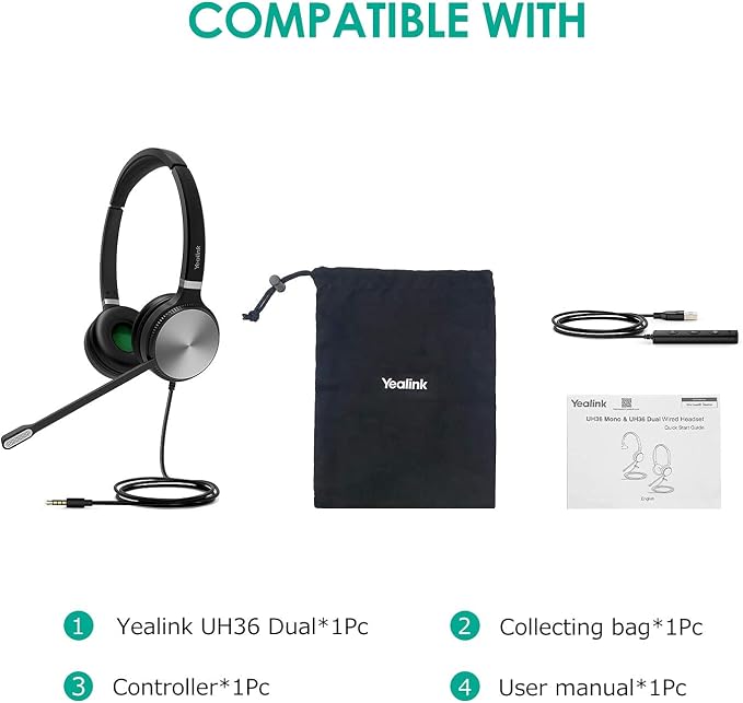 Yealink UH36 Professional USB Headset Wired Headphones - Image 7
