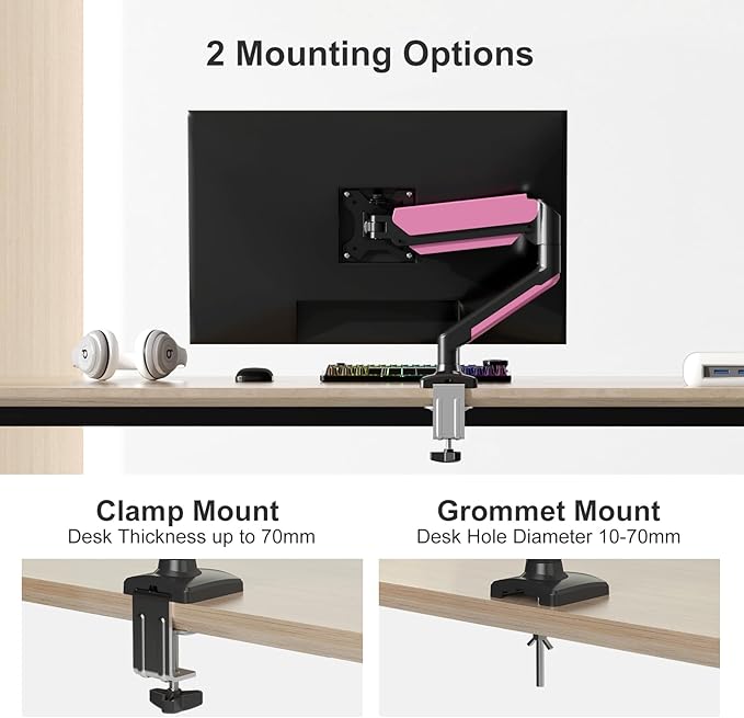 PHOLITEN Single Monitor Arm Fits 13-32 inch, 4.4-19.8lbs Screen, Fully - Image 4