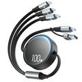 CAFELE 100W Retractable USB C Cable, 6-in-1 Multi Charging Cable, USB A/C 5A by CAFELE