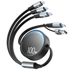CAFELE 100W Retractable USB C Cable, 6-in-1 Multi Charging Cable, USB A/C 5A by CAFELE