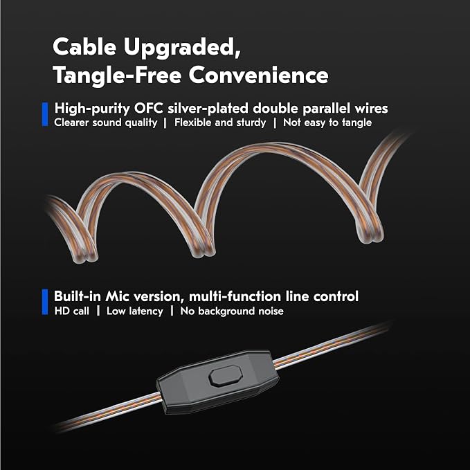 CCZ NC01 Gospel Gaming Earbuds, Stereo Sound in Ear Monitor Headphone Wired - Image 5