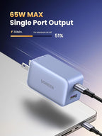 UGREEN 65W USB C Charger Block, Nexode 3-Port GaN Fast Type C Charger, Compact - Image 2