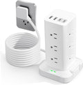 Surge Protector Power Strip, 6FT Flat Plug Extension Cord by Thoolor