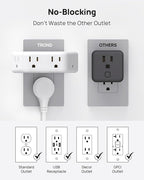 TROND Multi Plug Outlet Extender 2 Pack - Image 8