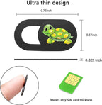 3 Pack Laptop Web Camera Cover Ultra Thin Webcam Cover Slide Turtle Printed - Image 2