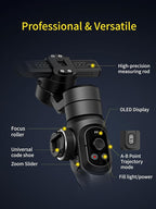 Gimbal Stabilizer for Smartphone, Phone Gimbal w/8" Extension Rod, Profession - Image 6