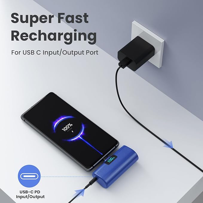 Portable Charger for iPhone 16/15 Series, 5200mAh PD USB C Power Bank Built-in - Image 3