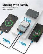 Magnetic Power Bank 26800mAh for Magsafe Portable Charger, Aluminum Alloy Large - Image 5