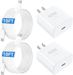 45W USB C iPhone 17 16 Pro Max Charger Block Type C iPhone 16 17 Super Fast by Vilive