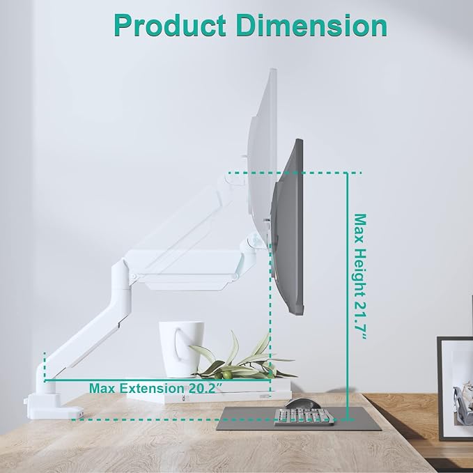 WALI Ultrawide Monitor Arm for 13 to 49 Inch Heavy Duty Curved Screens - Image 4