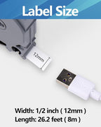 Weemay 1/2" Label Maker Refills Compatible - Image 3