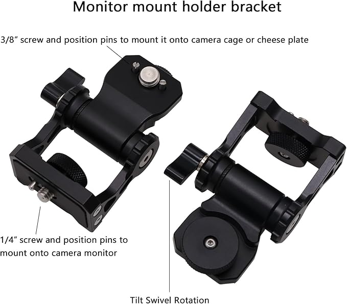 Monitor Mount Holder Bracket, 360 Tilt Swivel Rotation - Image 2