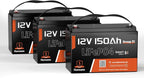 12V 150Ah LiFePO4 Lithium Battery 3 Pack- BCI Group 31 by HumsiENK