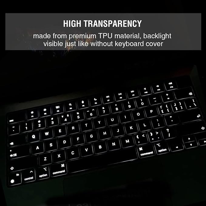 EooCoo Premium Keyboard Cover Skin Ultra Thin Protector Compatible - Image 3