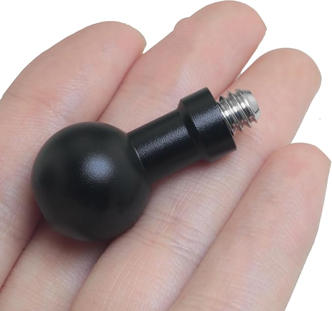2PCS 17mm Ball Head to 1/4 Stainless Steel Short Screw Connection Rod Car - Image 5