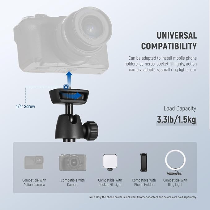 NEEWER Phone Tripod for Cell Phone & Camera - Image 5