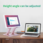 KABCON Tablet Stand, 【Updated】 Adjustable Eye-Level Aluminum Solid Desktop - Image 6