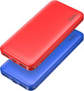 Miady 2-Pack 10000mAh Dual USB Portable Charger, Type-C Fast Charging Power Bank by Miady