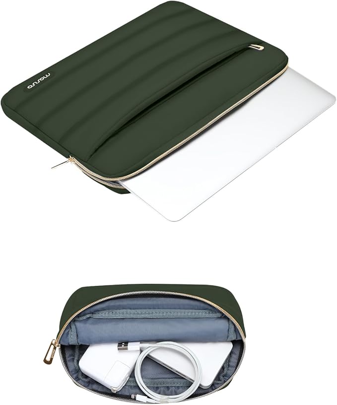 MOSISO 13.3 inch Laptop Case, 13-13.3 inch Puffy Laptop Sleeve Compatible - Image 3