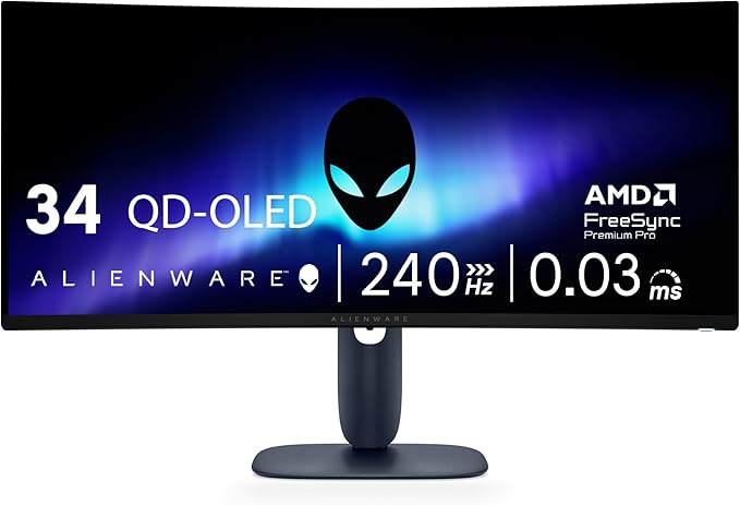 Alienware 34 240Hz QD-OLED Curved Gaming Monitor by Alienware