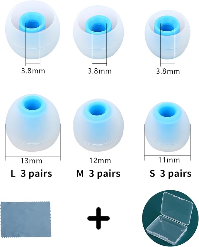 Earbud Tips Ear Bud Tips Soft Anti Slip Washable and Reusable Silicone - Image 2