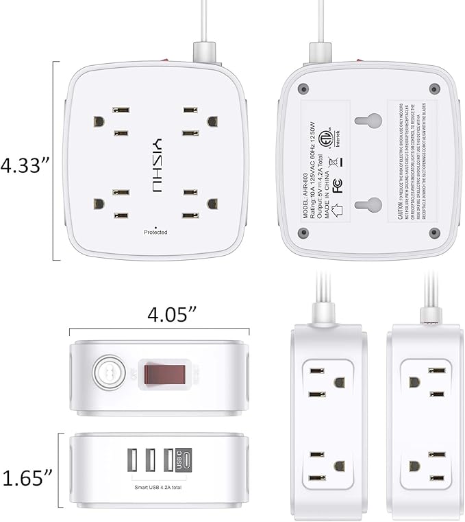 10 Ft Surge Protector Power Strip - Image 7