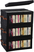 6 Packs DVD Storage Box with Visible Window, Dustproof DVD Case Holder by Coorganisers