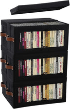 6 Packs DVD Storage Box with Visible Window, Dustproof DVD Case Holder by Coorganisers
