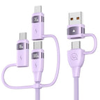 100W USB C Multi Charging Cable, USAMS 6.6FT 5-in-1 5A Fast Sync Charger by USAMS