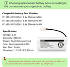 iMah BT162342/BT262342 2.4V 300mAh Ni-MH Cordless Phone Batteries Compatible - Image 3