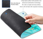 Mouse Pad, Cyan Blue Marble Mouse Pad, Washable Square Cloth Mousepad - Image 2