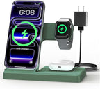Wireless Charger Stand Charging Station: 3 in 1 Charger Multiple Devices by GETPALS