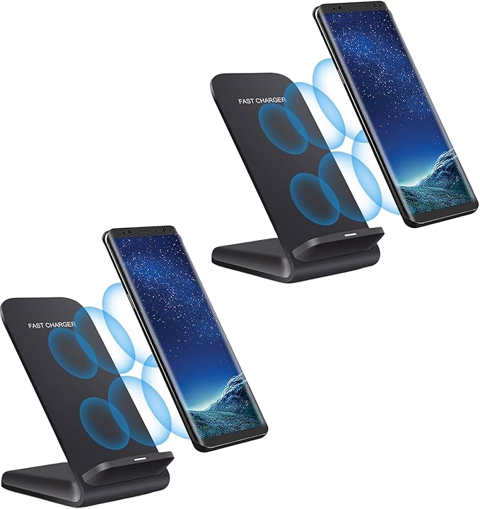 Wireless Charger, 2 Pack 20W Fast Wireless Charging Stand by Cesbiomo