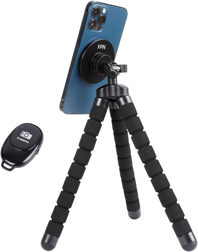 Magnetic Flexible Tripod for iPhone, Mini Bendable Tripod Stand by Unknown