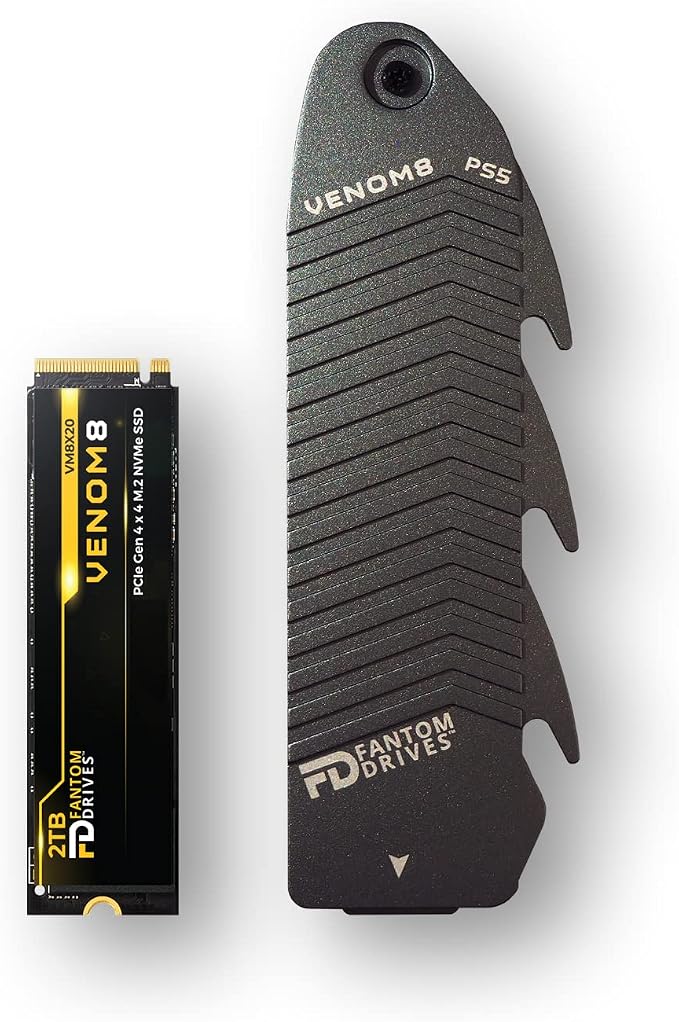 Fantom Drives - VENOM8 2TB NVMe Gen 4 M.2 Internal SSD - PS5 Memory Upgrade 3D by FantomDrives