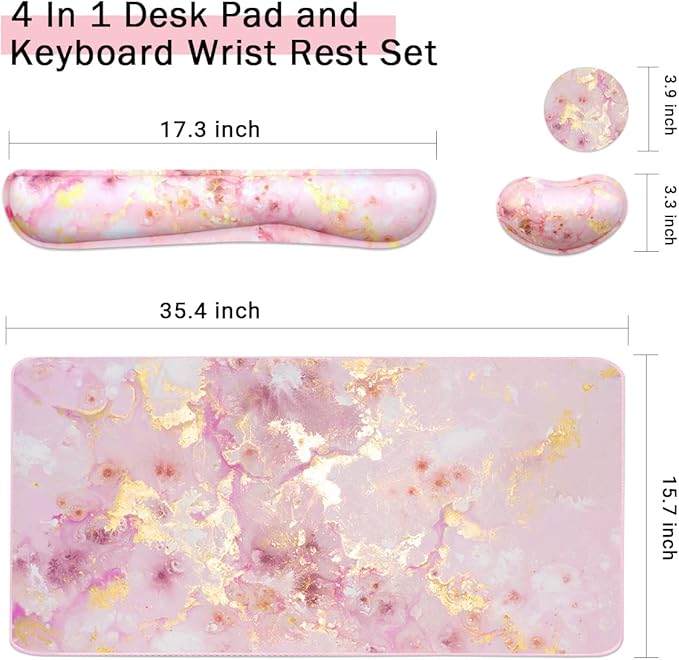 Large Mouse Pad and Keyboard Wrist Rest, Desk Pad - Image 4