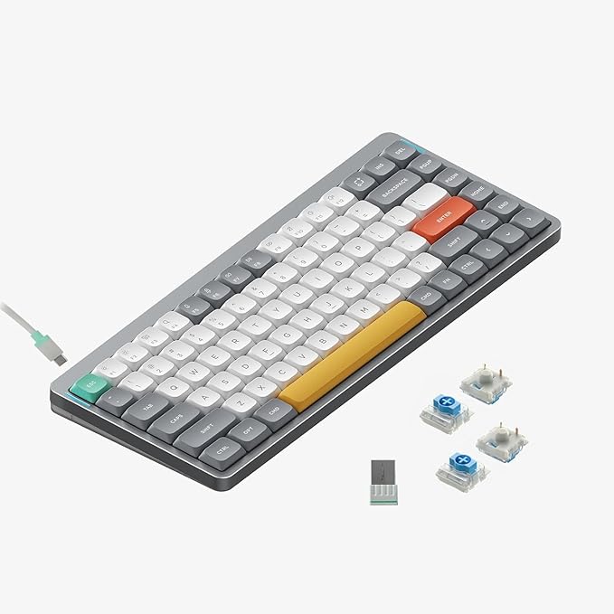 nuphy Air75 V2 Portable 75% Mechanical Keyboard, Wireless Keyboard, Supports by NuPhy