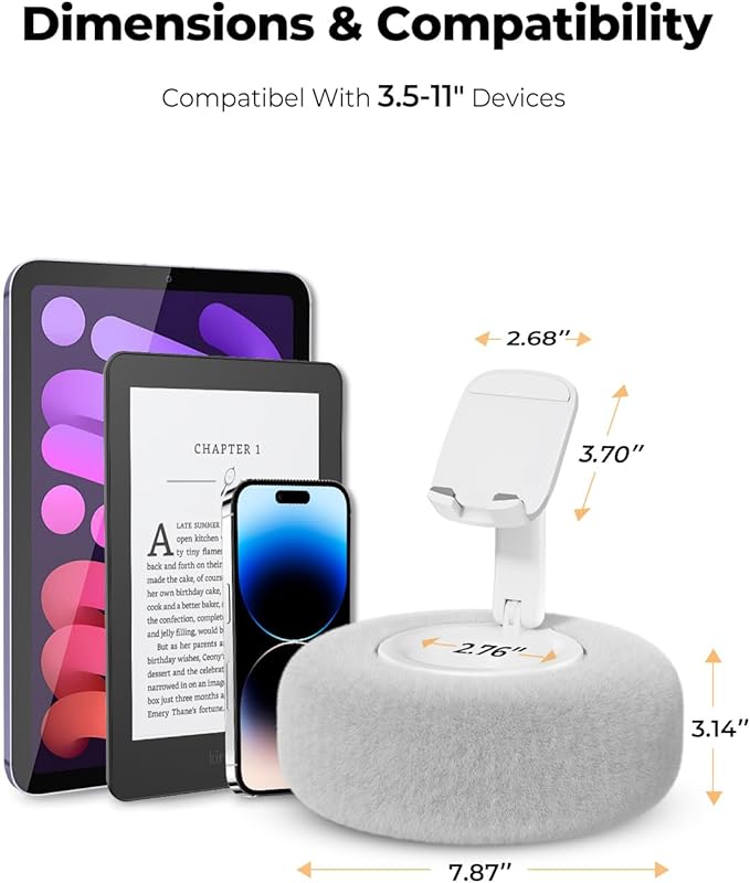Phone Stand with Pillow, Adjustable iPhone Stand with Anti-Slip Strips - Image 3