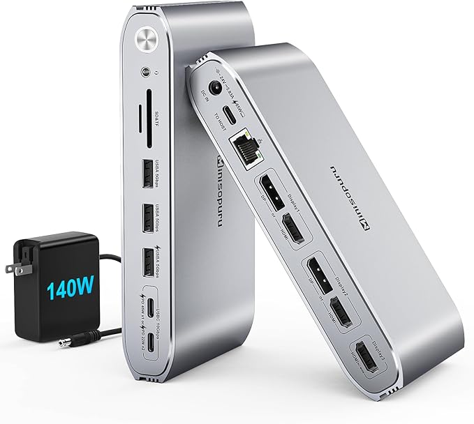 Minisopuru Upgrade DisplayLink Docking Station Triple Monitor by Minisopuru
