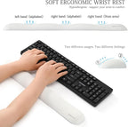 UnivoColors Design-Wave Set of Wrist Rest, Artificial Sheepskin+Memory - Image 3