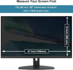32 Inch Hanging Computer Privacy Screen Protector Shield Compatible - Image 2