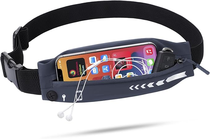 USHAKE Slim Running Belt for Women Men-Runners Phone Holder Fanny Pack by USHAKE