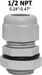 20 Pcs 1/2" NPT Nylon Cable Glands, IP68 Waterproof Adjustable Cord Grip Cable - Image 2